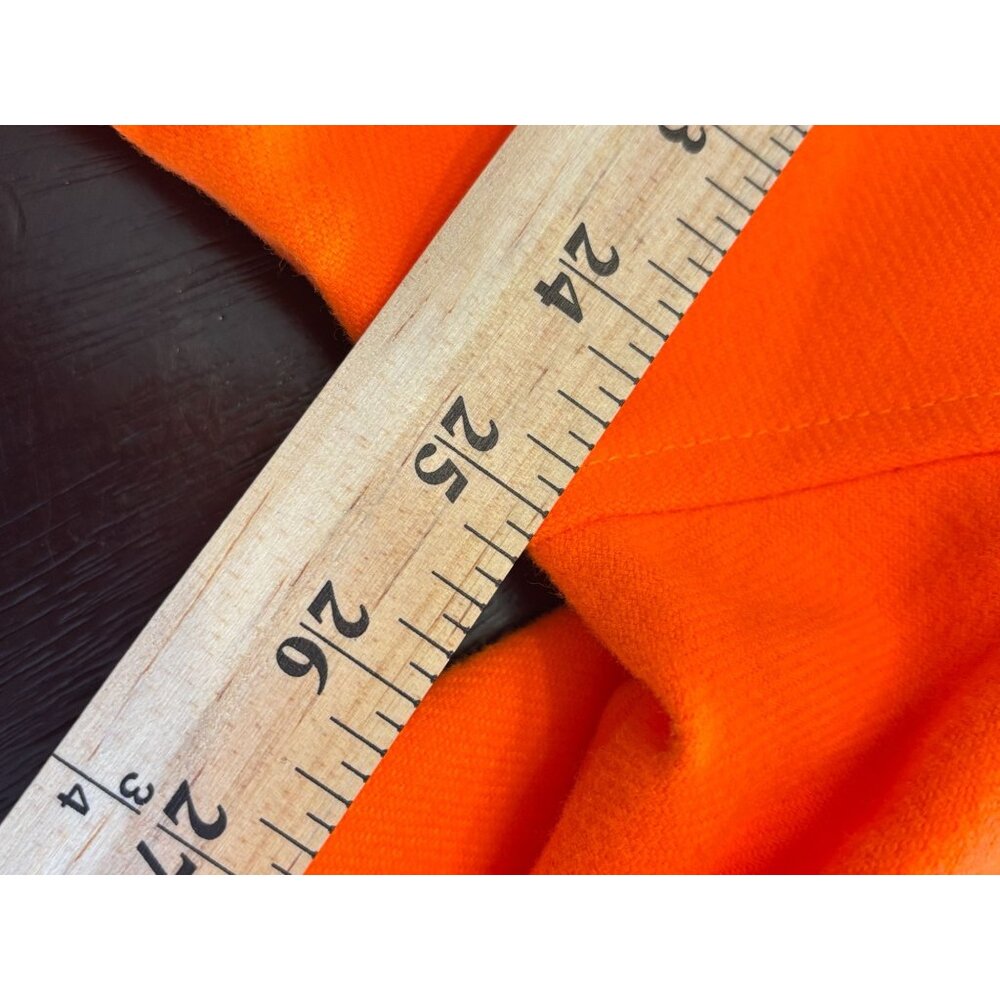 Cabelas Mens Flannel Shirt Bright Orange Hunting Heavyweight Outdoors Large Tall - Picture 10 of 11